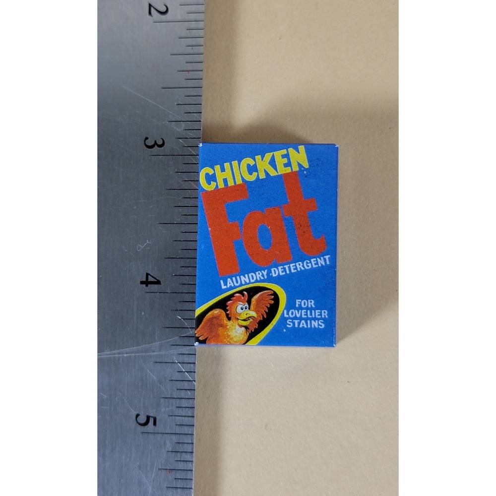 Wacky Packages Minis Chicken Fat Laundry Detergent Miniature Series 1 Blue